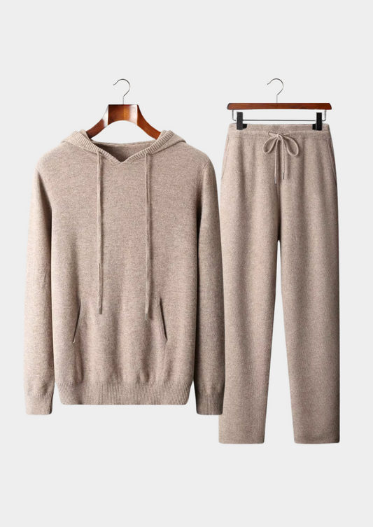 Pure Extra-Fine Merino Wool Beige Savro Set, view 1