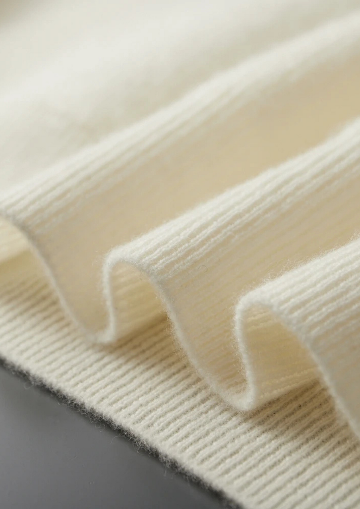 Premium Cashmere Ribbed Half-Zip Sweater, view 9