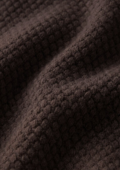 Premium Cashmere Dark Brown Two-Tone Polo, view 2