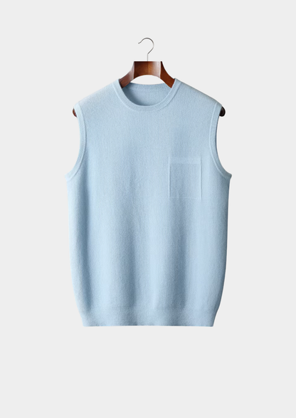 Pure Extra-Fine Merino Wool Crewneck Vest, view 6