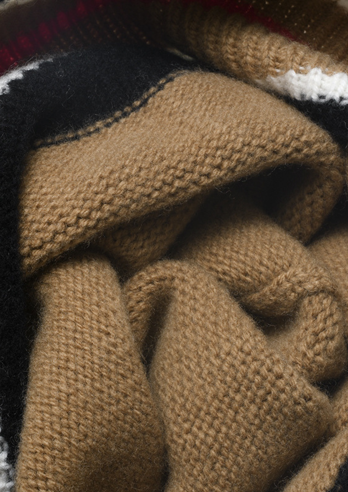 Caramel Merino Wool Traiano Beanie, view 3