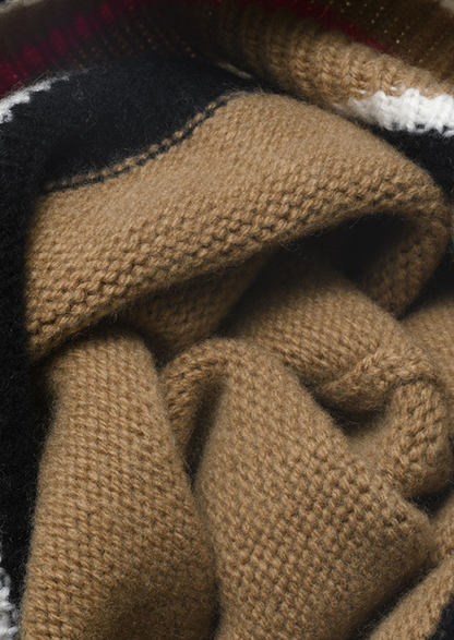 Caramel Merino Wool Traiano Beanie, view 3