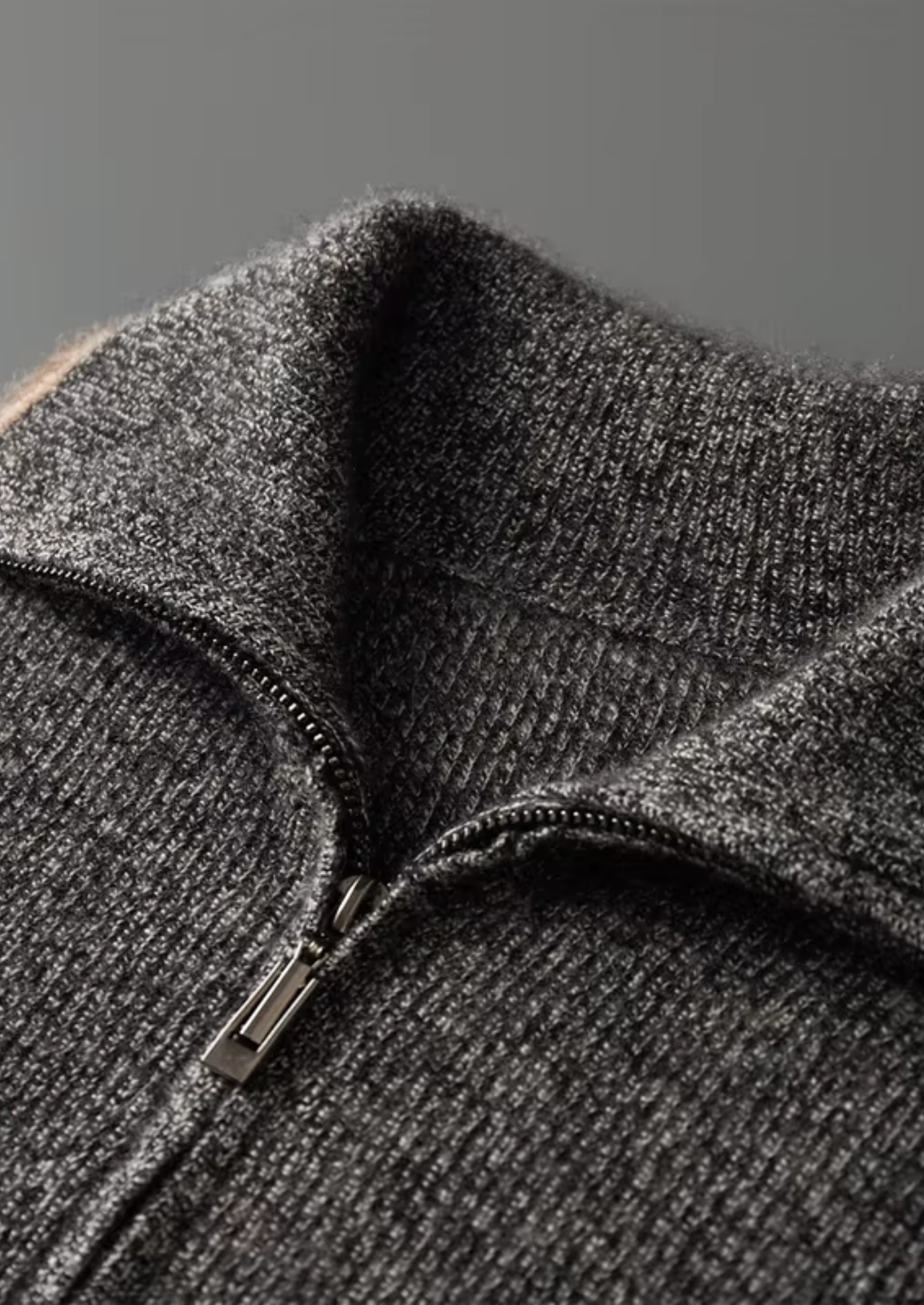 Pure Cashmere Striped Zip Cardigan, view 6