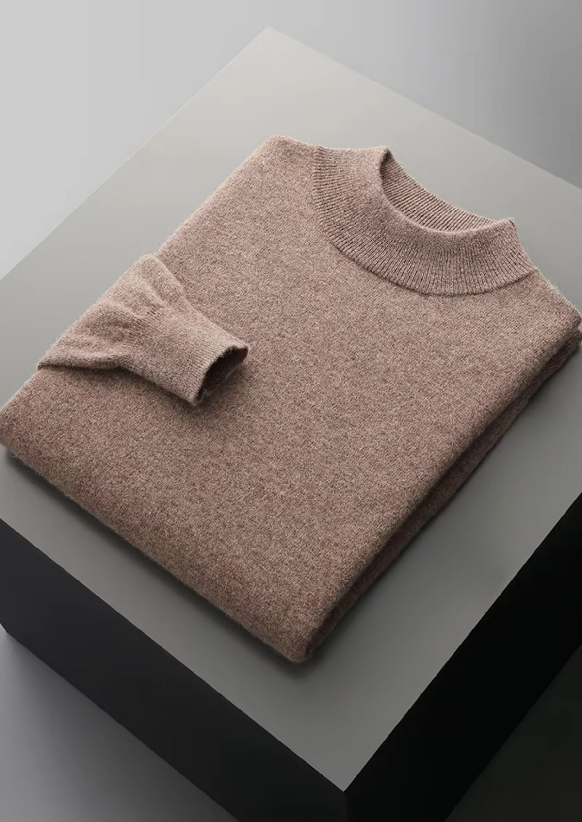 Pure Extra-Fine Merino Wool Classic Mockneck, view 15