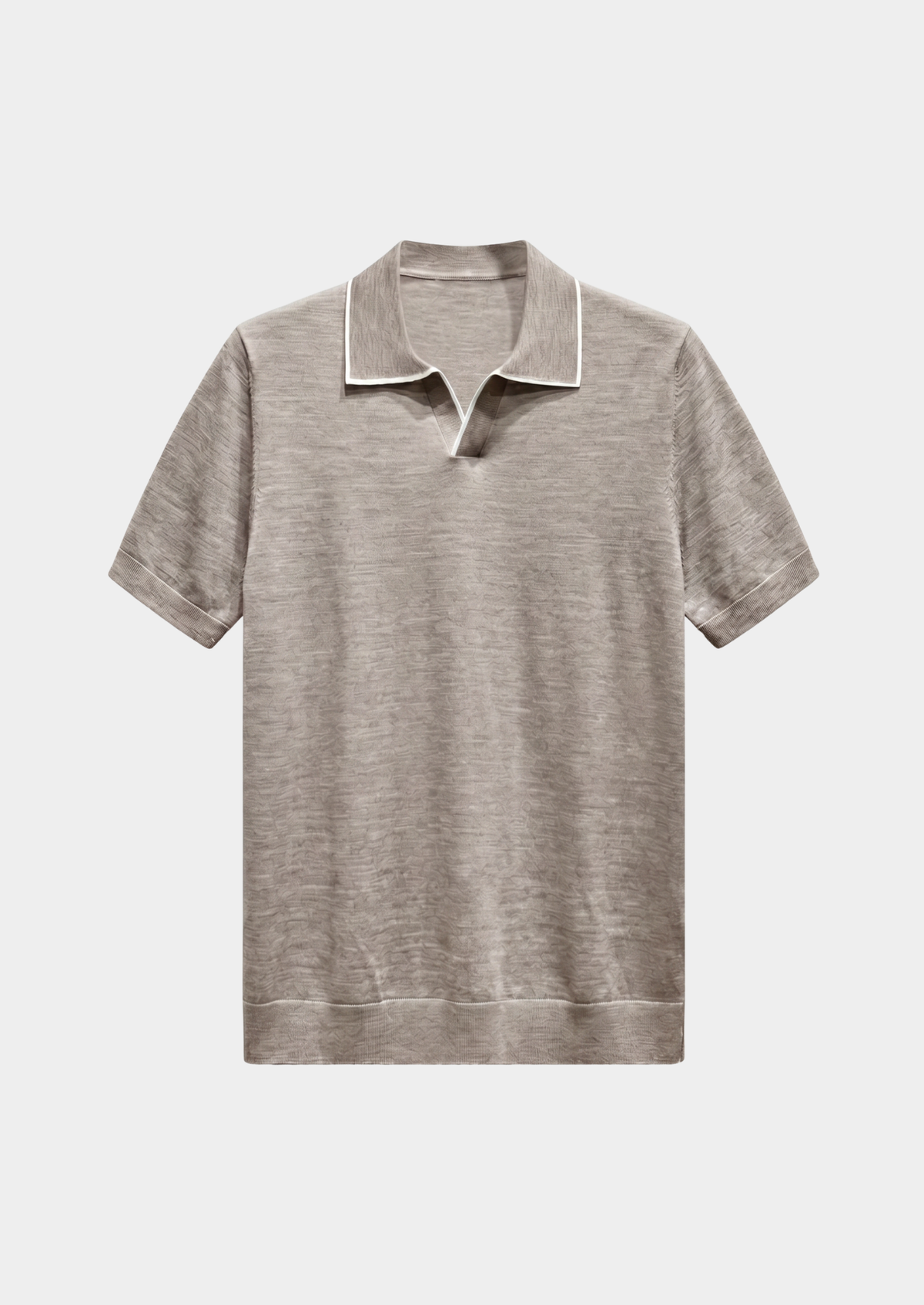 Ellis Beige Lightweight Polo Shirt, view 1