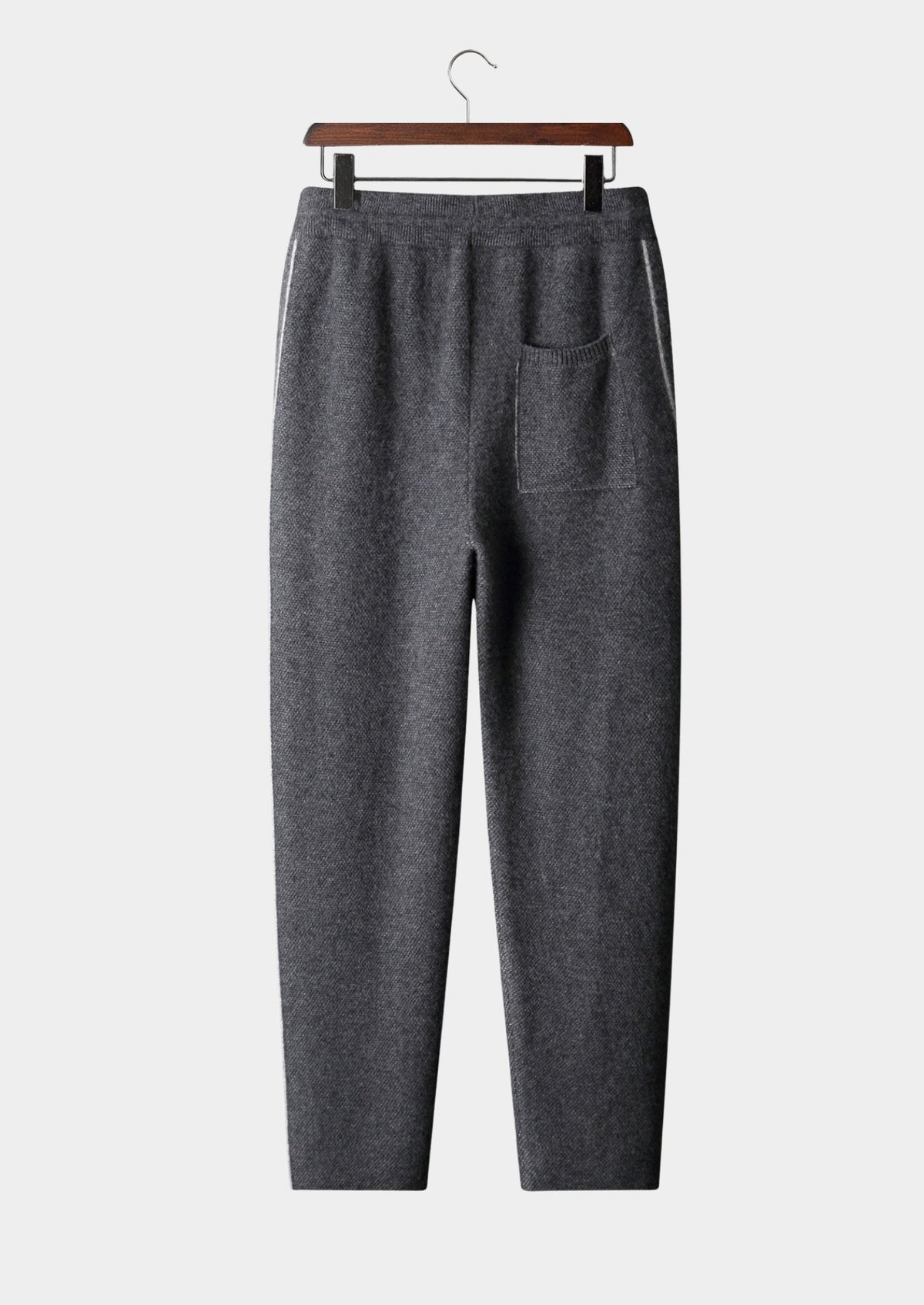 Pure Extra-Fine Merino Wool Jaquard Knit Trousers, view 12