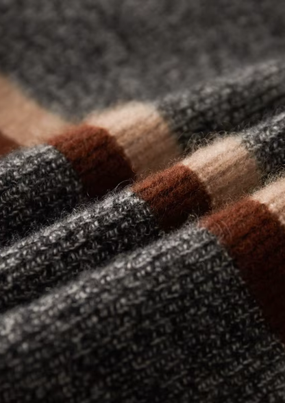 Pure Cashmere Striped Zip Cardigan, view 7