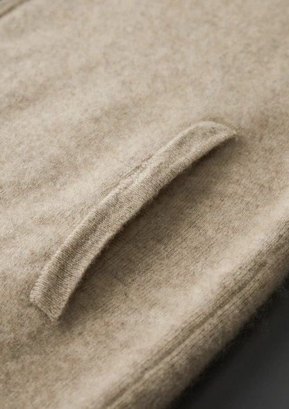 Premium Cashmere Zip Polo Cardigan, view 6