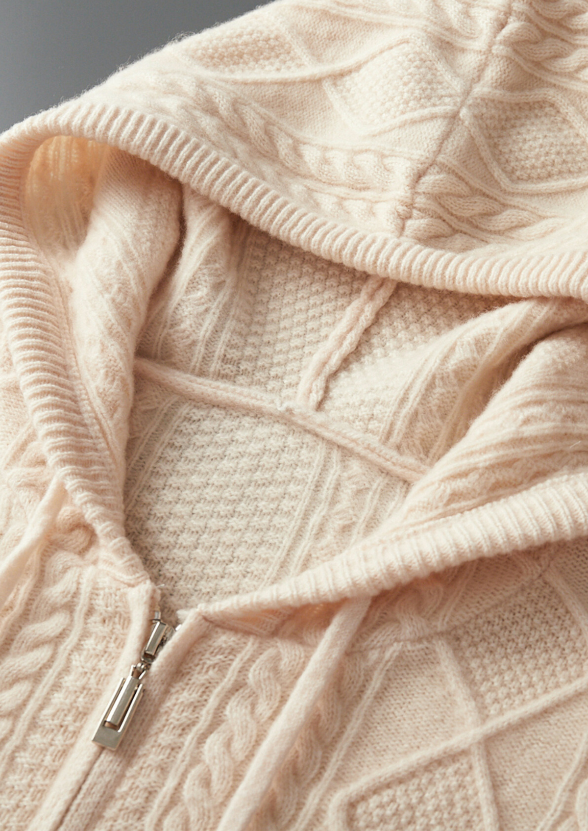 Pure Extra-Fine Merino Wool Traiano Zipper Hoodie, view 5