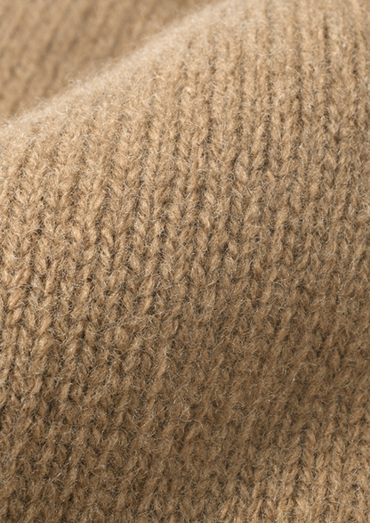 Caramel Merino Wool Traiano Beanie, view 4