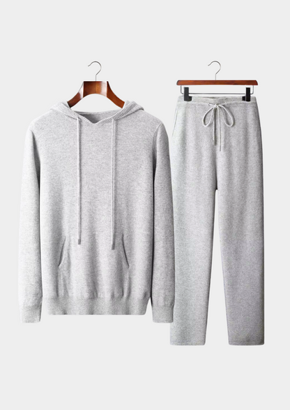 Pure Extra-Fine Merino Wool Light Gray Savro Set, view 1