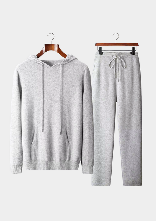 Pure Extra-Fine Merino Wool Light Gray Savro Set, view 1