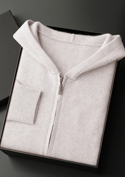 Premium Cashmere Zipper Hoodie, view 16