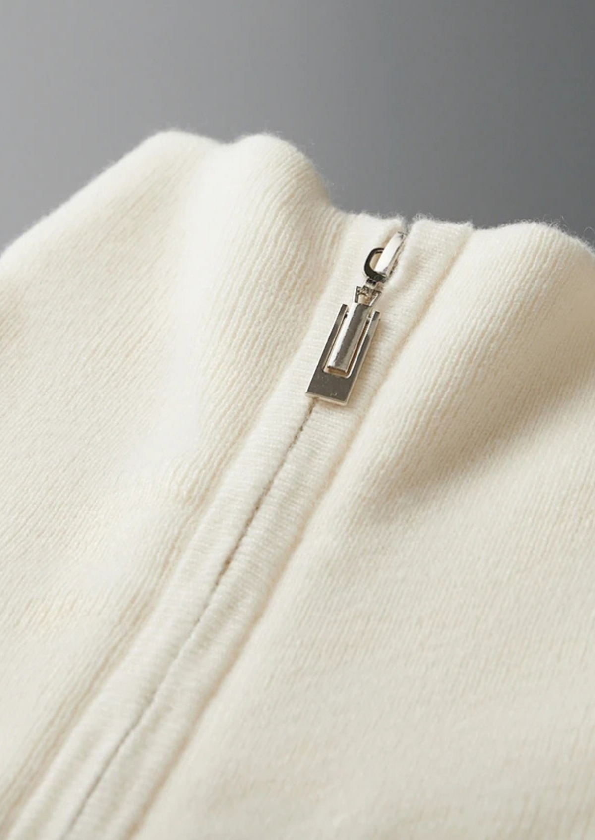 Premium Cashmere Ribbed Half-Zip Sweater, view 6