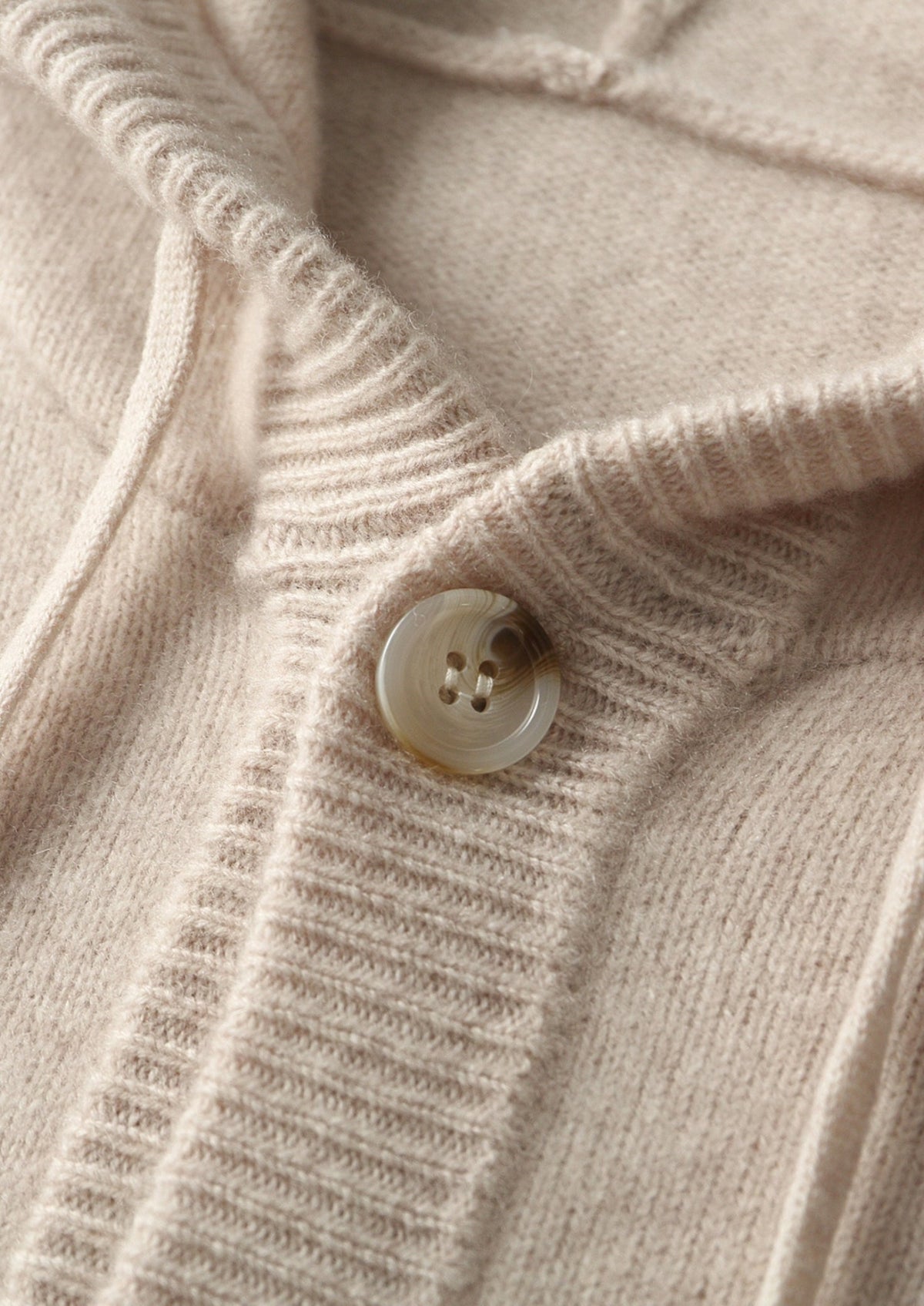 Pure Extra-Fine Merino Wool Button Hoodie, view 4