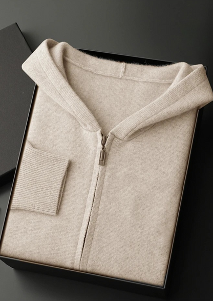 Premium Cashmere Zipper Hoodie, view 15