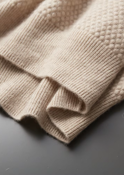 Premium Cashmere Textured Sweater Polo, view 6