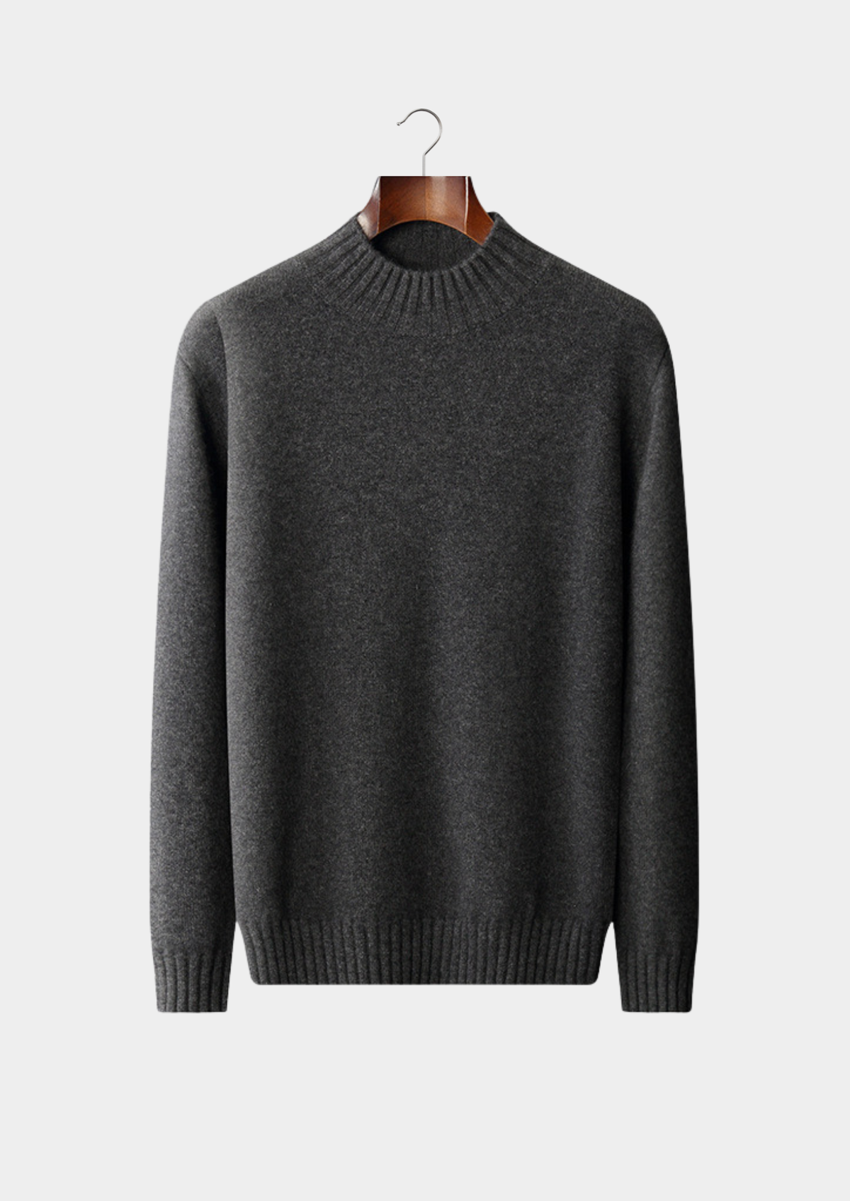 Pure Cashmere Mockneck Sweater, view 7