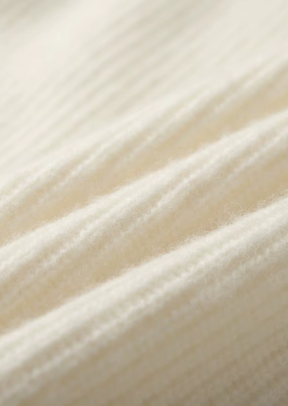 Premium Cashmere Ribbed V-Neck Sweater, view 8