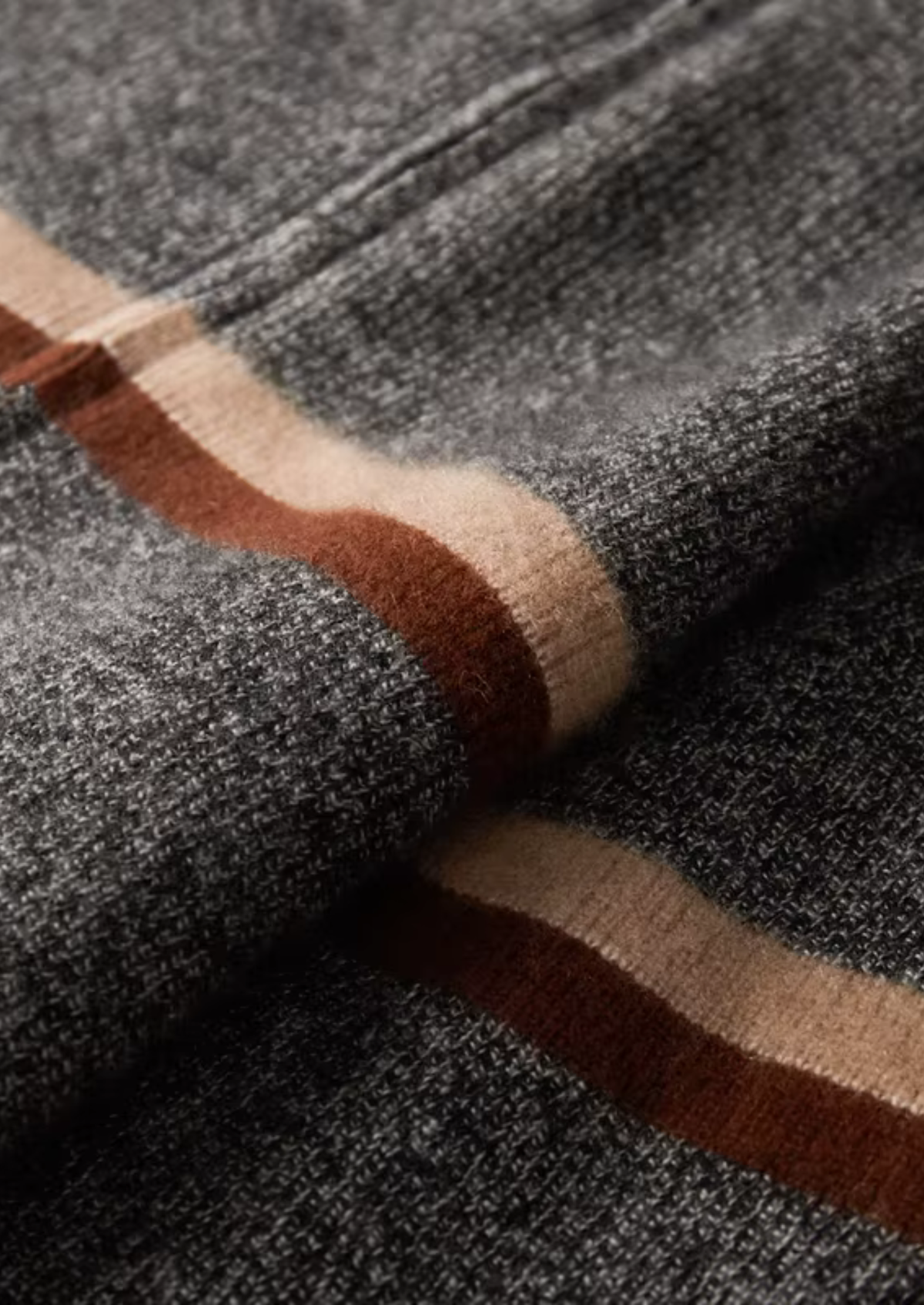 Pure Cashmere Striped Zip Cardigan, view 3