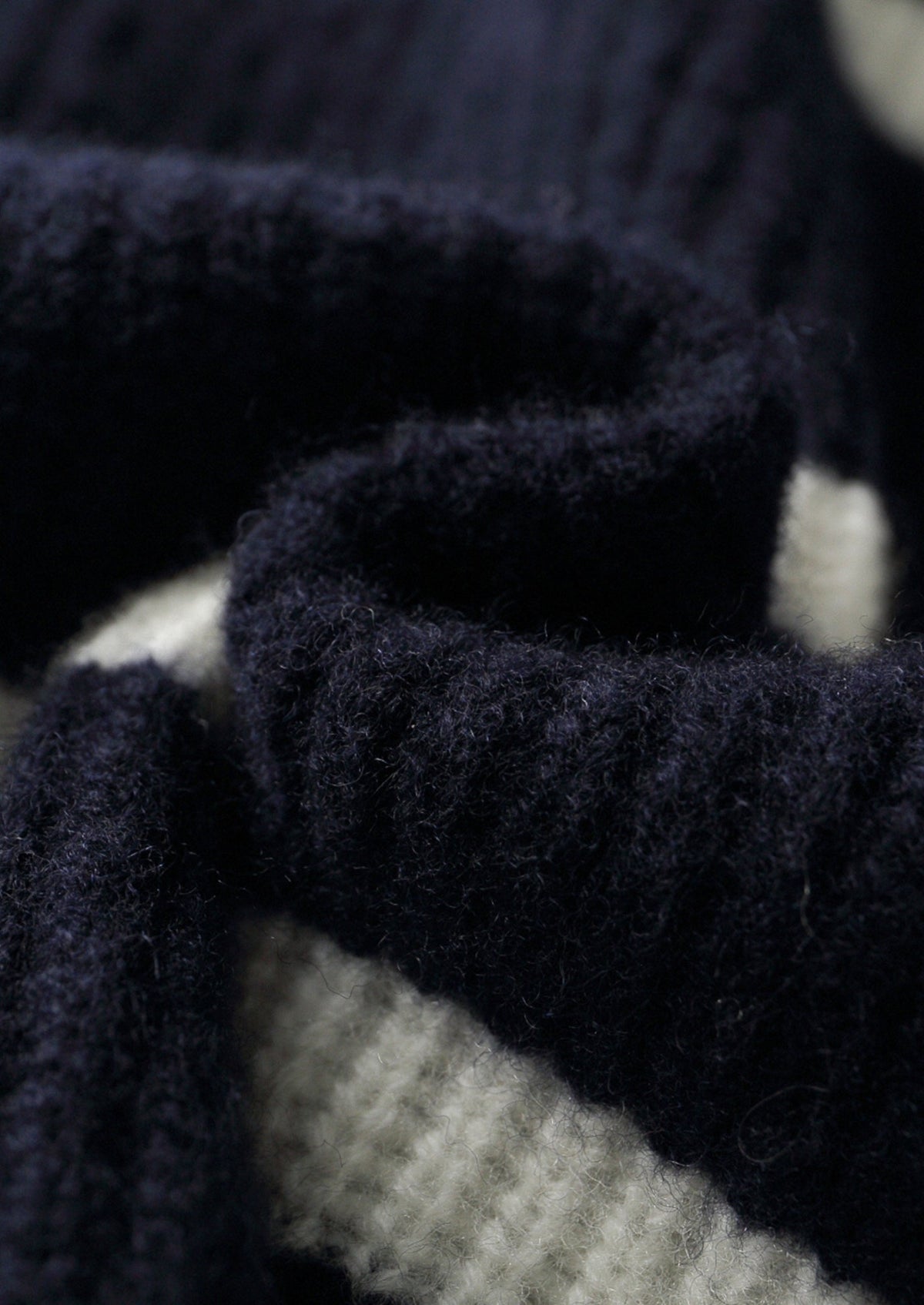 Pure Extra-Fine Merino Wool Striped Half-Zip Sweater, view 7