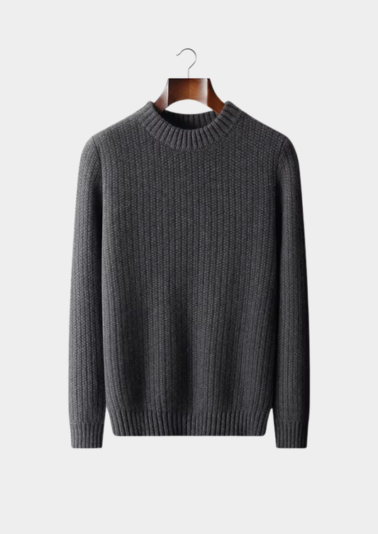 Pure Cashmere Dark Gray Heavyweight Crewneck, view 1