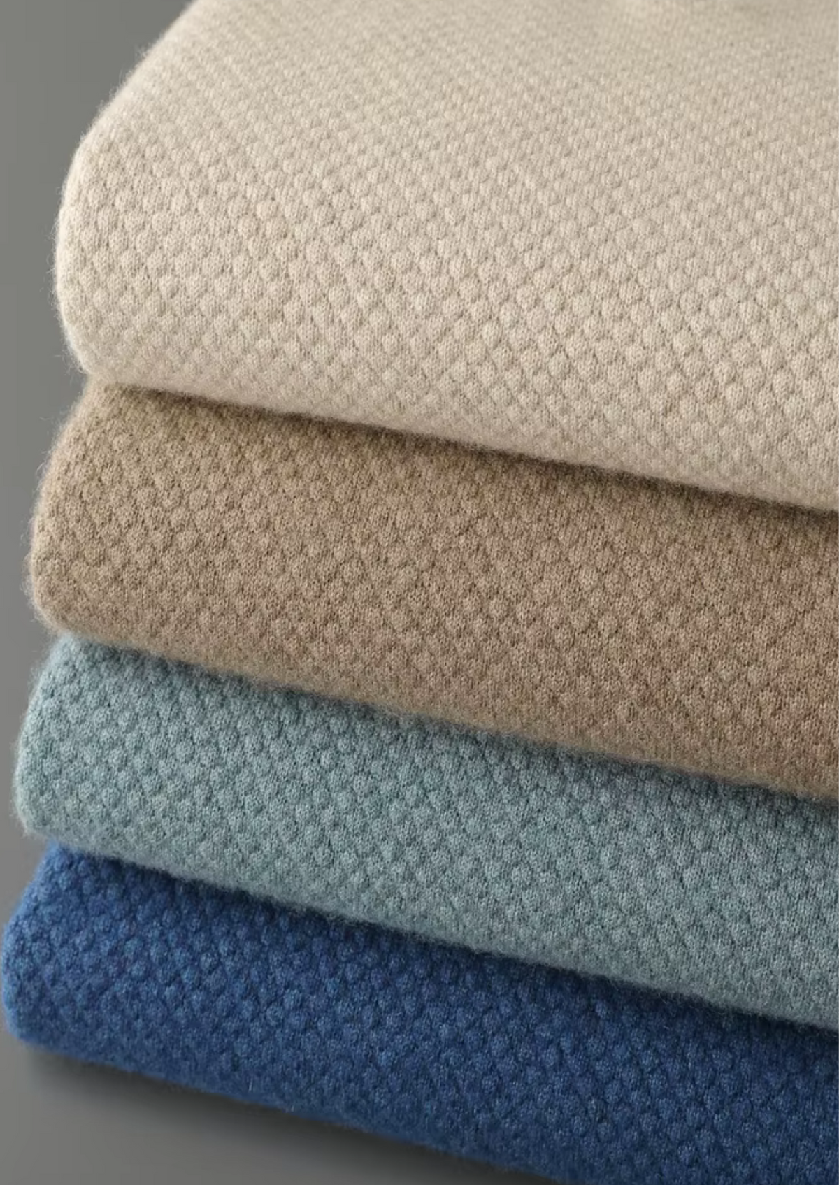 Premium Cashmere Textured Sweater Polo, view 10
