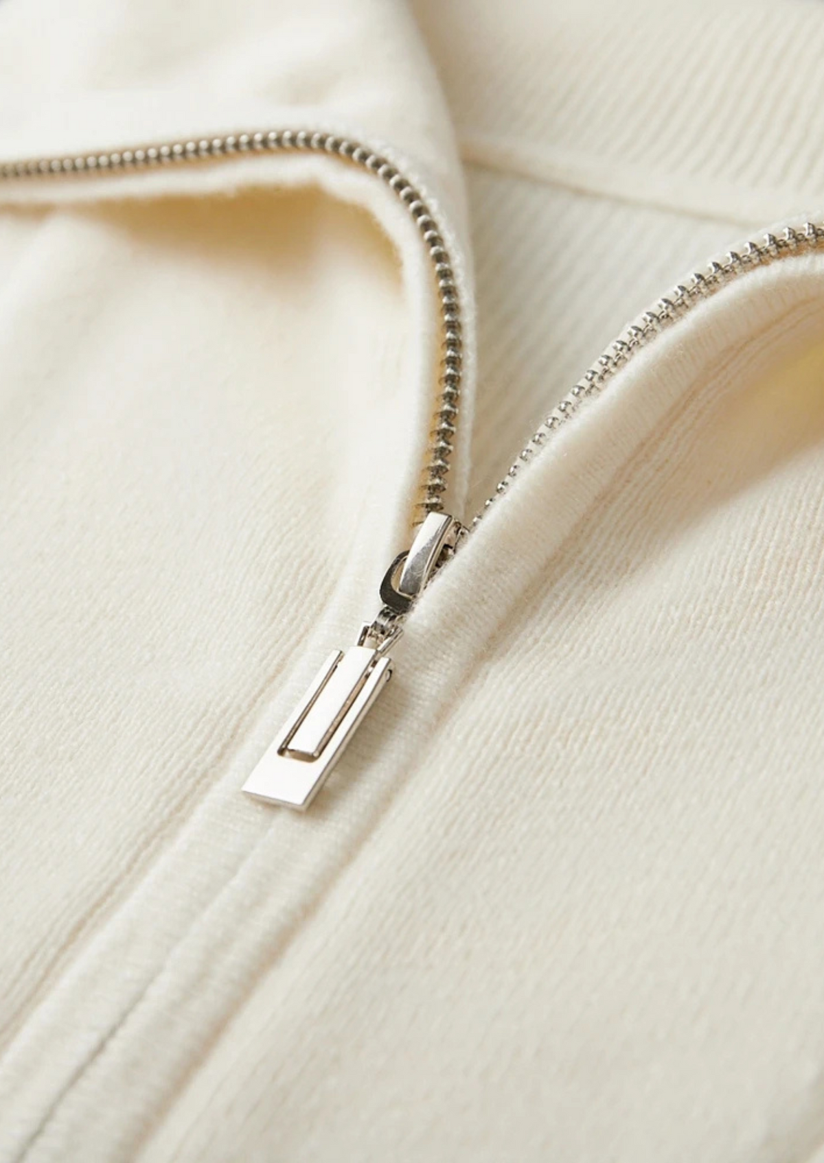 Premium Cashmere Ribbed Half-Zip Sweater, view 8