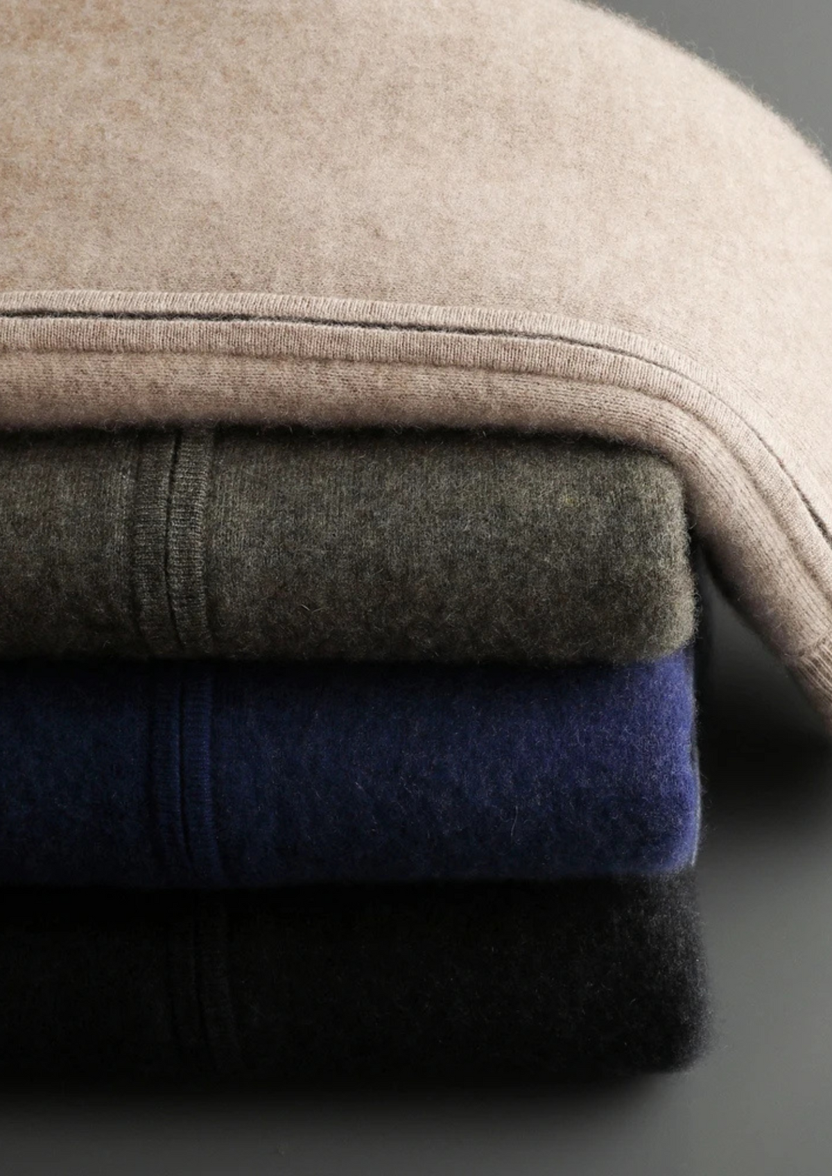 Premium Cashmere Two Tone Zip Cardigan, view 18