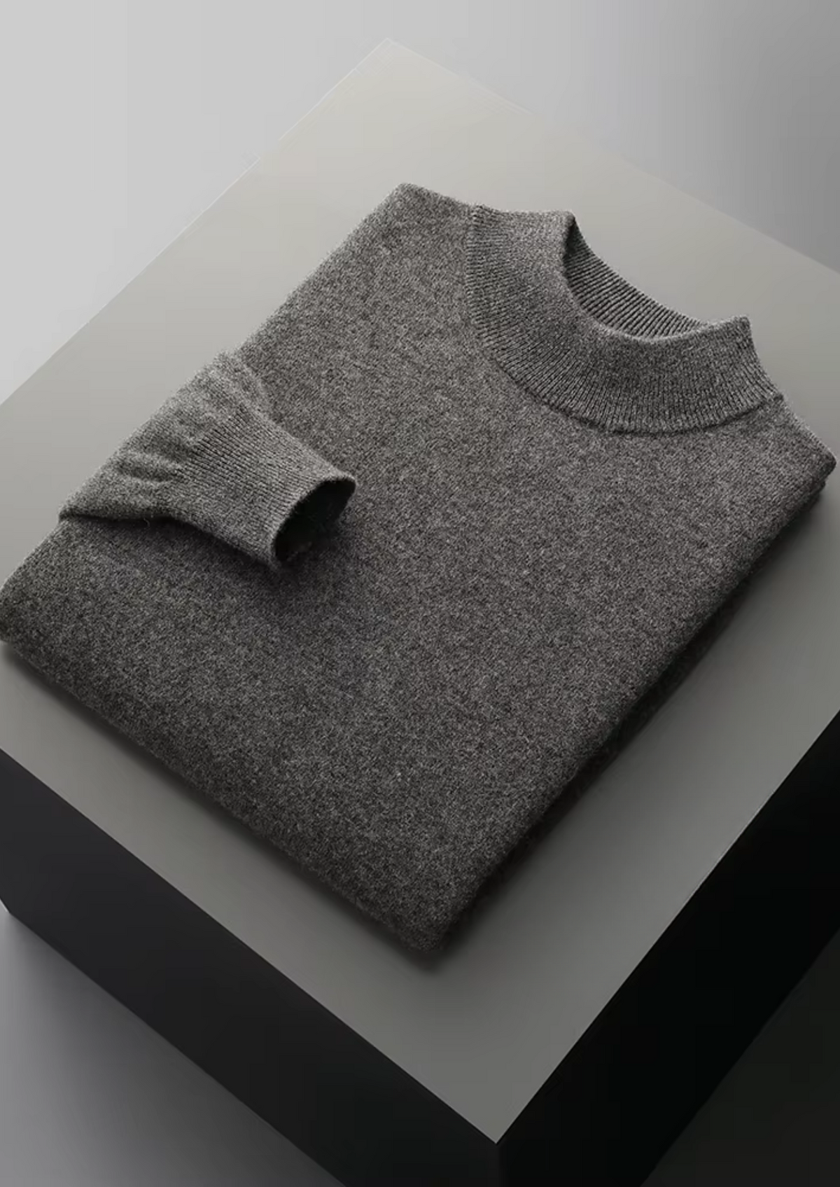 Pure Extra-Fine Merino Wool Classic Mockneck, view 12