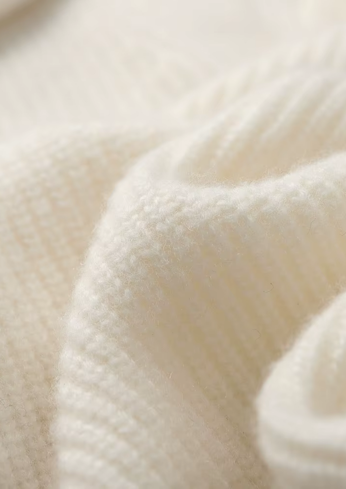 Premium Cashmere Ribbed V-Neck Sweater, view 9