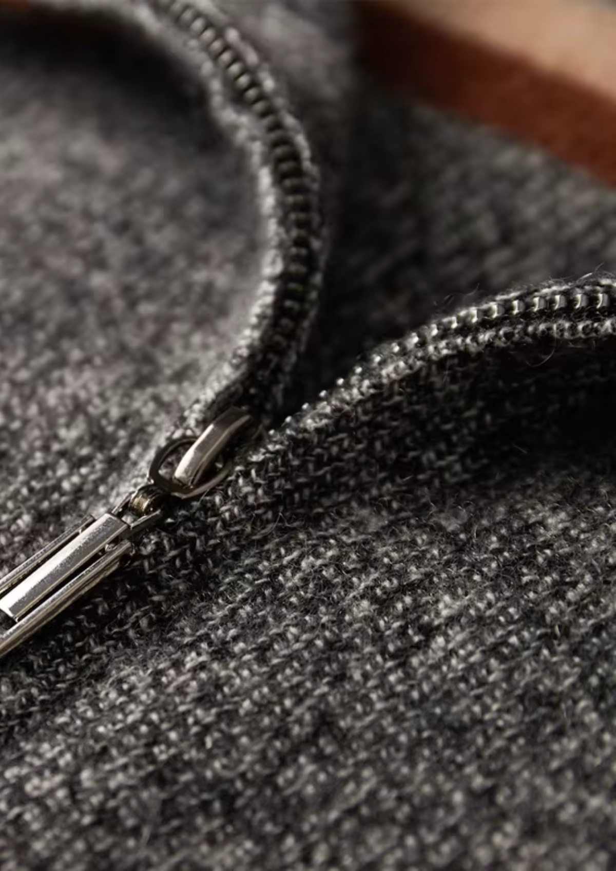 Pure Cashmere Striped Zip Cardigan, view 4