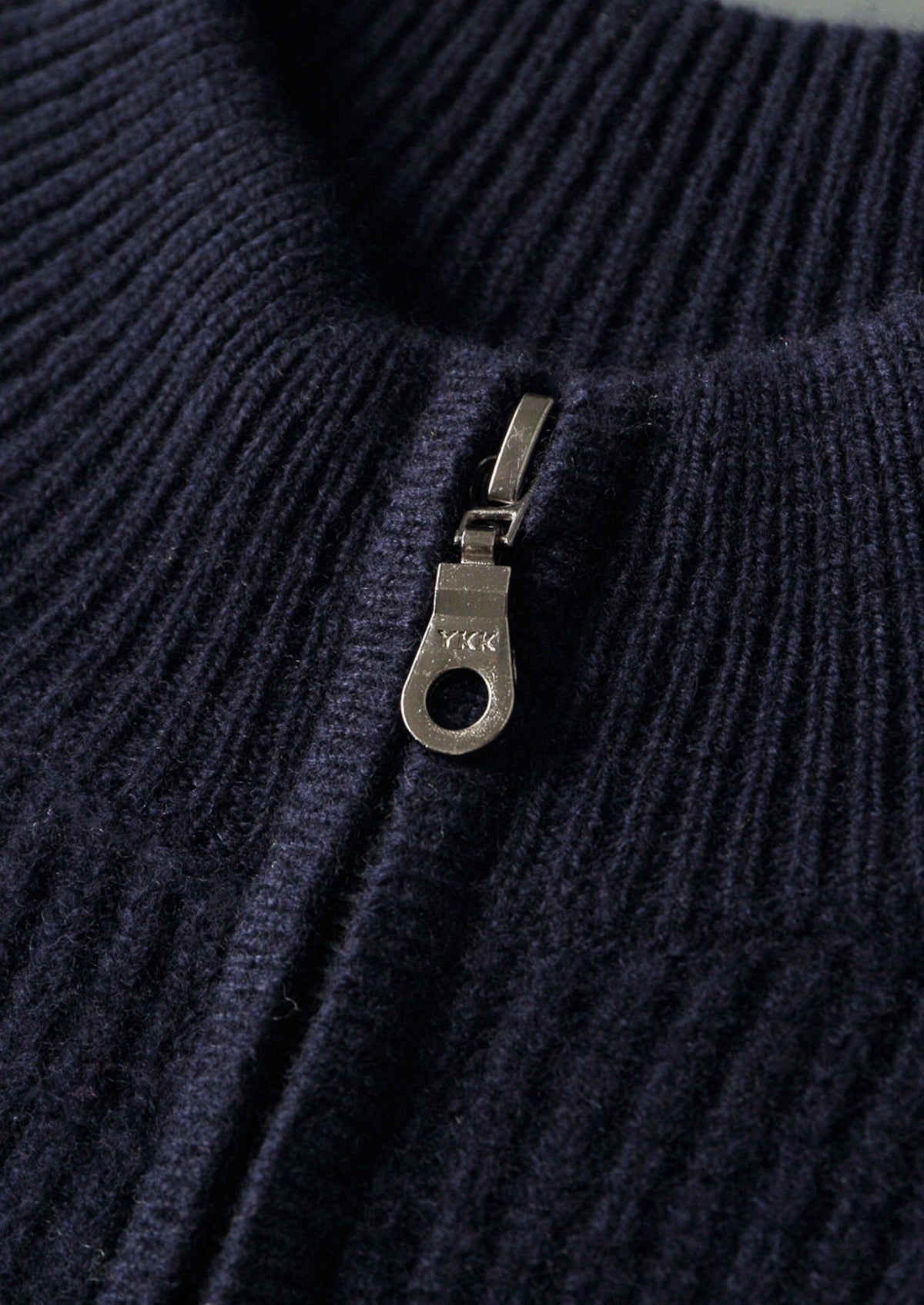 Pure Extra-Fine Merino Wool Striped Half-Zip Sweater, view 3