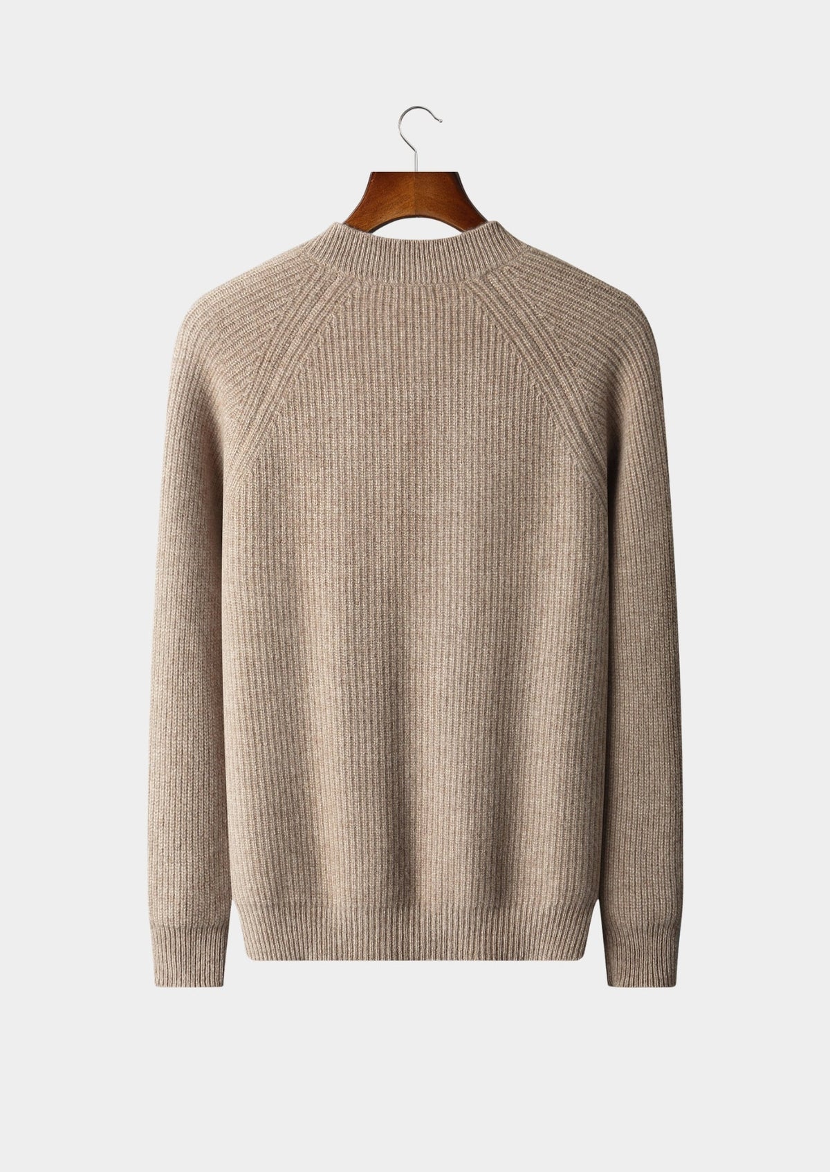 Pure Extra-Fine Merino Wool Ribbed Classic Button Cardigan, view 2