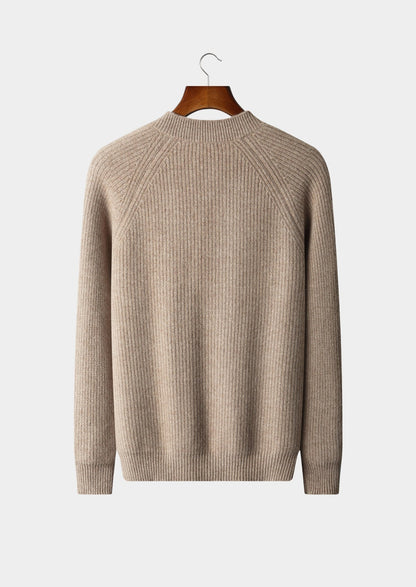 Pure Extra-Fine Merino Wool Ribbed Classic Button Cardigan, view 2