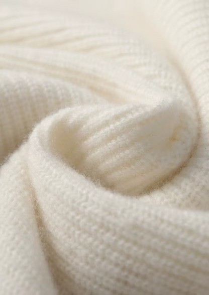 Premium Cashmere Ribbed V-Neck Sweater, view 5