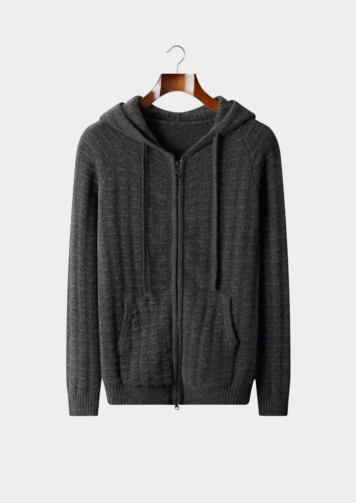 Pure Extra-Fine Merino Wool Textured Hoodie, view 16
