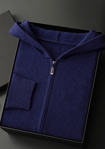 Premium Cashmere Zipper Hoodie, view 13