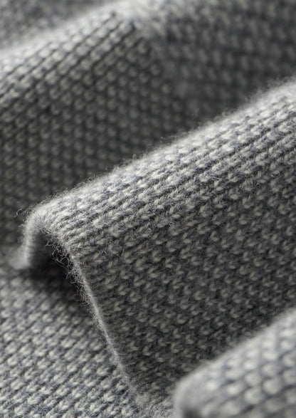 Pure Extra-Fine Merino Wool Light Gray Jaquard Set, view 9