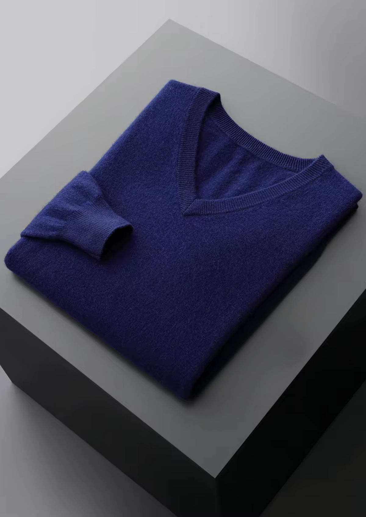 Pure Extra-Fine Merino Wool Classic V-Neck Sweater, view 12