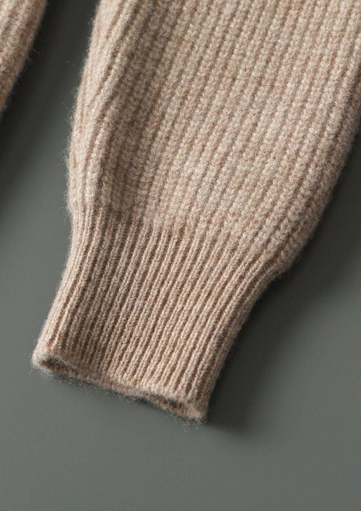 Pure Extra-Fine Merino Wool Ribbed Classic Button Cardigan, view 6