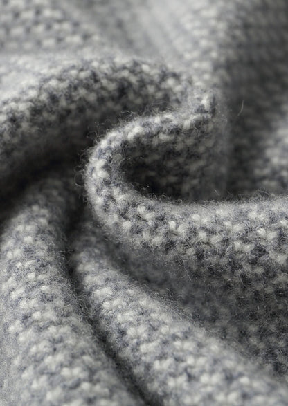 Pure Extra-Fine Merino Wool Light Gray Jaquard Set, view 16