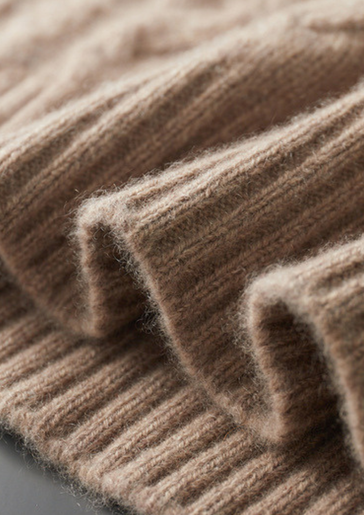 Pure Cashmere Beige Cable Half Zip Sweater, view 5