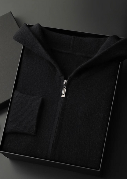 Premium Cashmere Zipper Hoodie, view 12