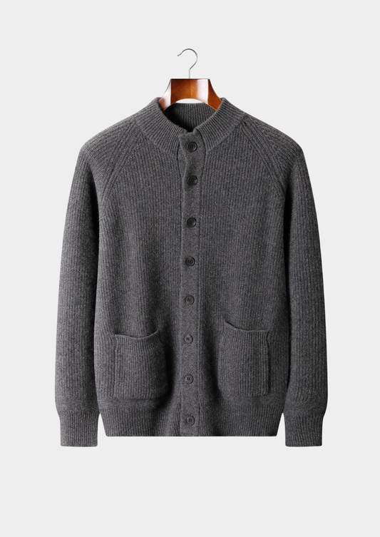 Pure Cashmere Dark Gray Button Overshirt, view 1