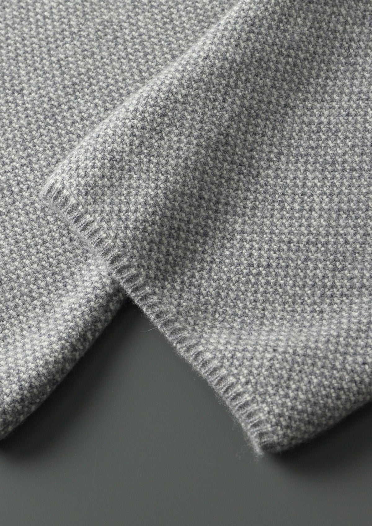 Pure Extra-Fine Merino Wool Light Gray Jaquard Set, view 12