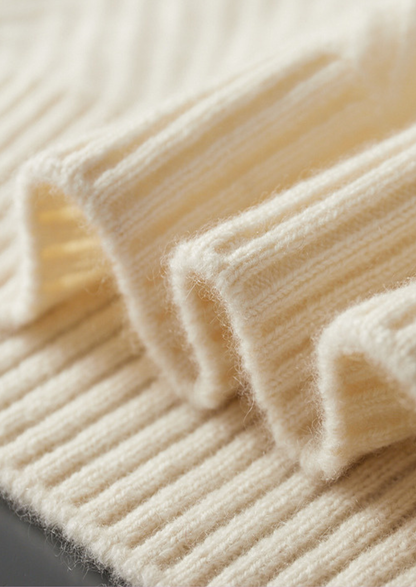Pure Cashmere Ivory Herringbone Crewneck, view 5
