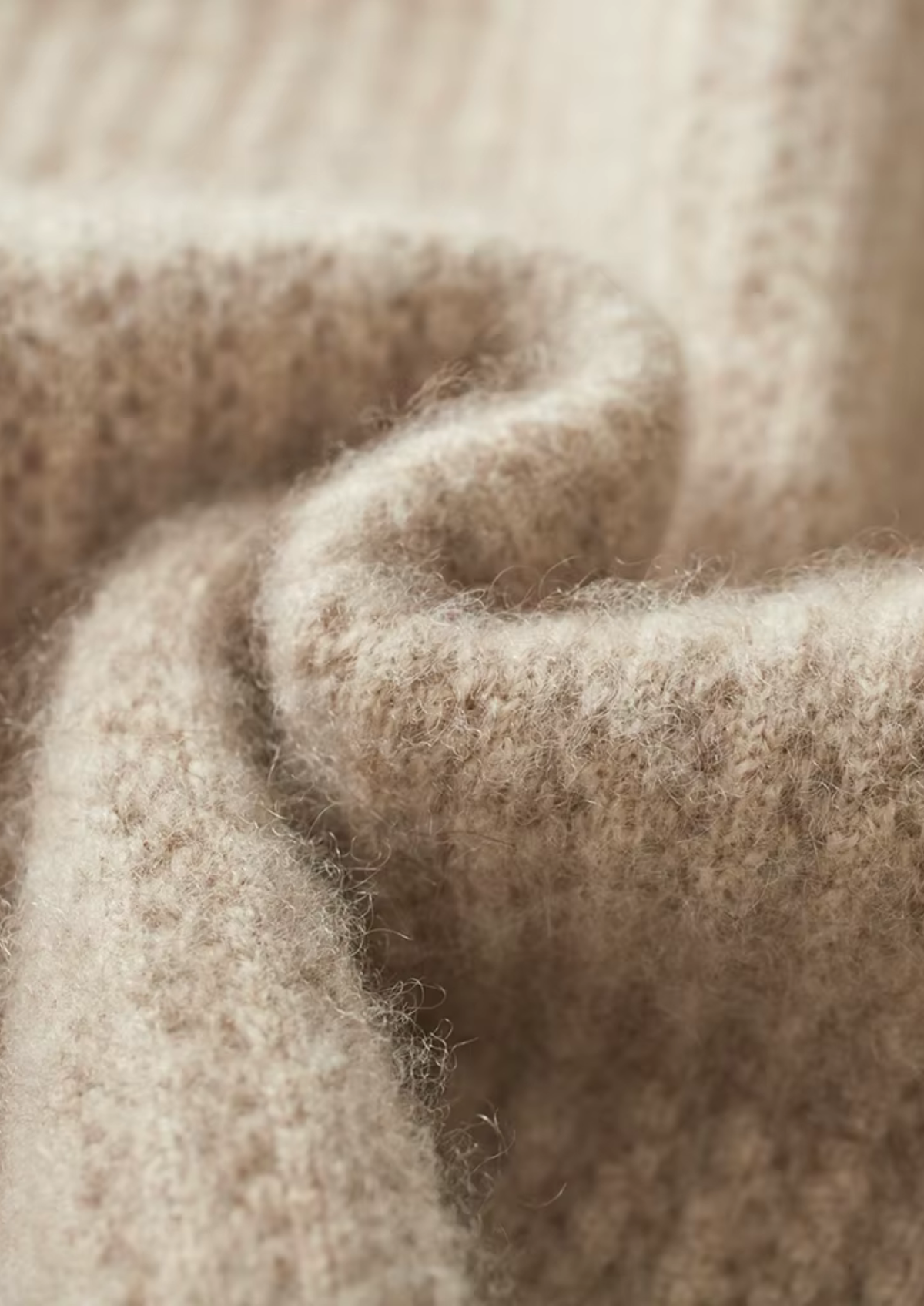 Pure Extra-Fine Merino Wool Ribbed Zipper Hoodie, view 6