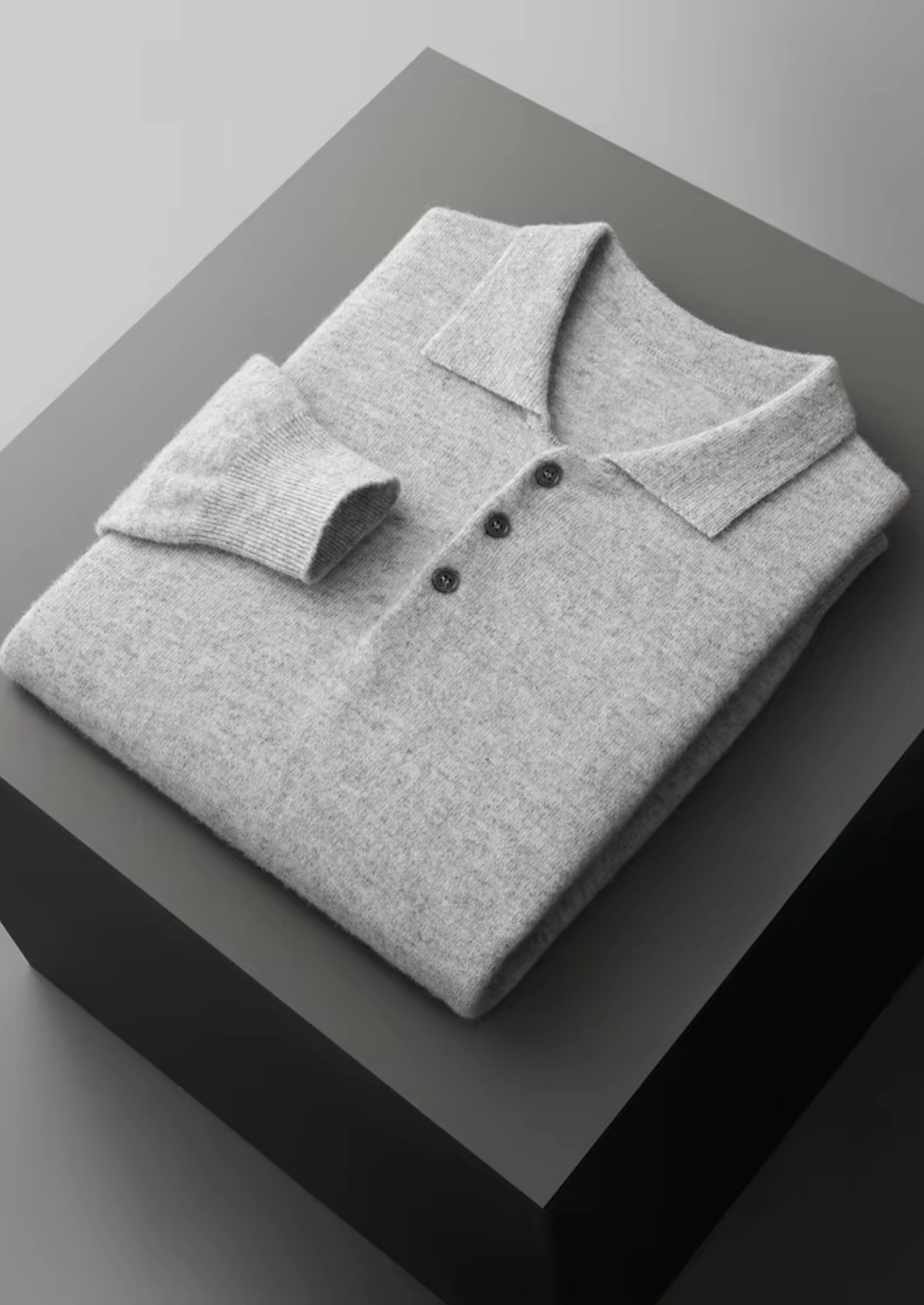 Pure Extra-Fine Merino Wool Classic Sweater Polo, view 3