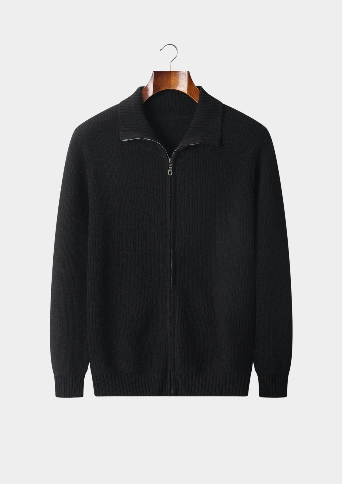 Pure Extra-Fine Merino Wool Ribbed Funnel Neck, view 14